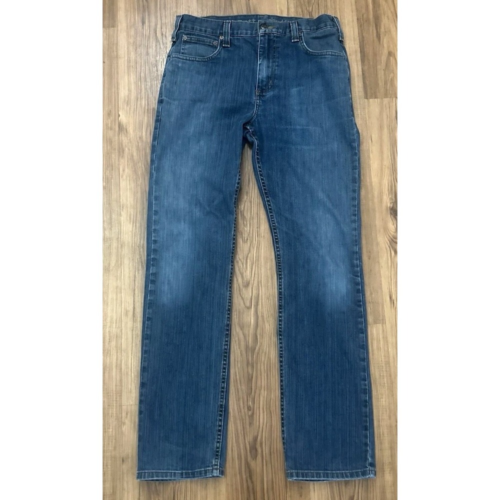 Carhartt Jeans Mens 31x31 Relaxed Rugged Straight Leg Workwear Jeans 102804 Blue
